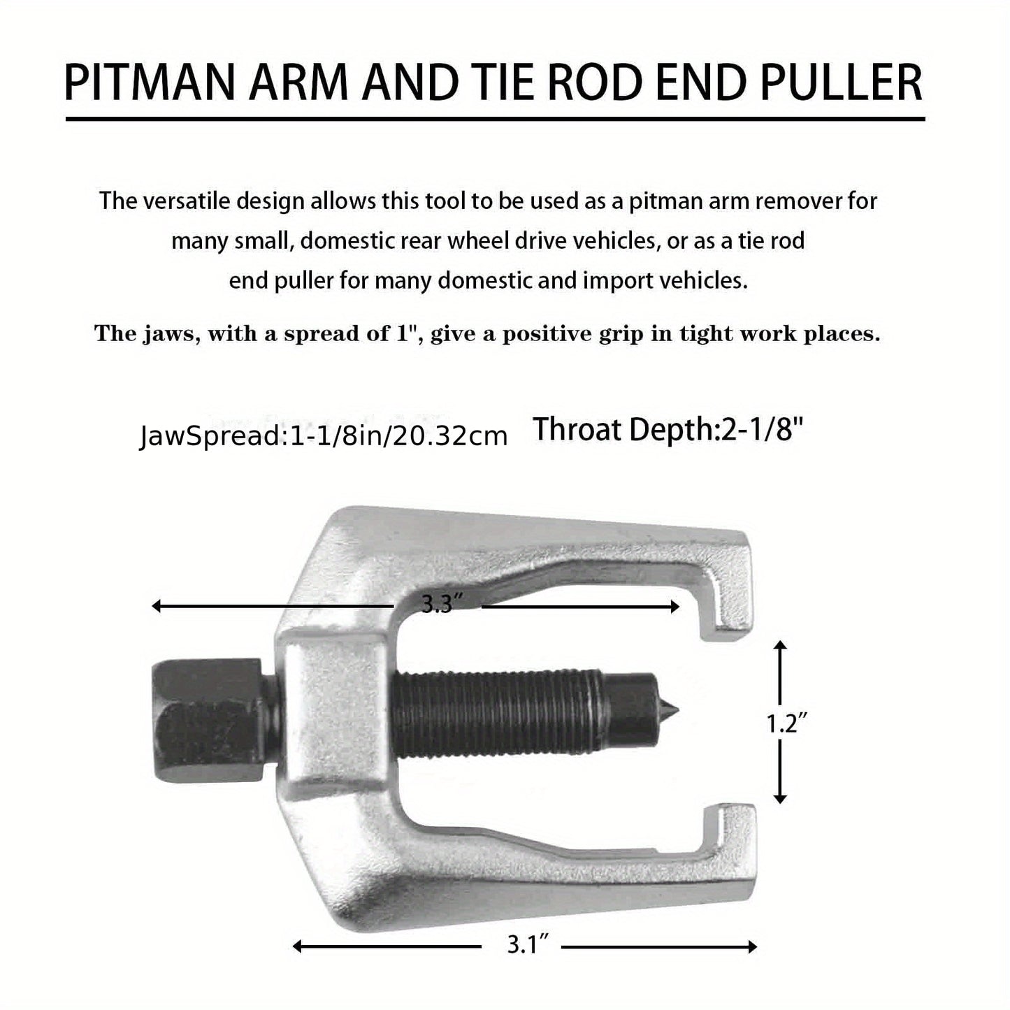 5pcs Front End Service Kit Pitman Arm Puller Ball Joint Tie Rod Removal Tool Kit