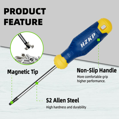 [Professional DIY Tools] 13pcs Screwdriver Set with Magnetic Tips, Have Professional Cushion Grip Magnetizer Demagnetizer, S2 Alloy Steel, Professional-Grade DIY Tools for Home Use And Electrical Repair