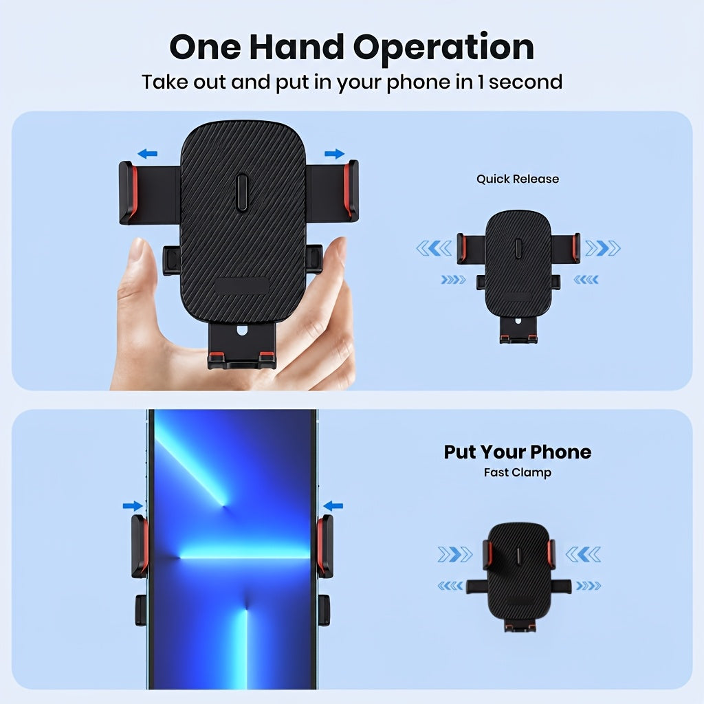 Phone Holder for , Adjustable  Phone Mount for with Suction Cup Base, Powerful Suction Cell Phone  Mount, Automobile Phone Mount  for All Phones,  Accessories-Great Gift Choice for Driver Friends