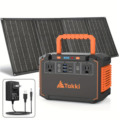 88.8WH Solar Generator Portable Power Station with 30W Solar Panels, 24000mAh Solar Power Bank AC DC USB Ports for Outdoor Solar Lights, Camping Tents, Emergency Outdoor Home Use, CPAP, Fans, Laptops, Emergency, Gifts (Solar Panel Optional)