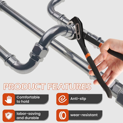 [Christmas Gifts] 3/1pc Adjustable Pliers With Roll-Up Pouch,Quick-Adjust Pump Pliers Set, Chrome Vanadium Steel, Includes 7-Inch,10-Inch, And 12-Inch, Black,Christmas Gifts