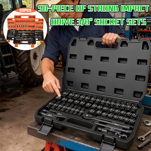 [High-End Tool Sets] 50/ 55Pcs High-End Professional Tool Sets, Auto/ Bicycle Maintenance Machinery Sets, Racing-Class Auto Parts Maintenance Ratchet Wrenches Or Other Auto Maintenance Parts Tool Sets
