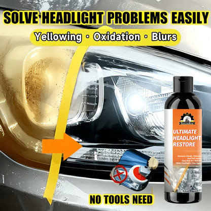 Automotive Headlight Repair Kit - Quick Refurbishment Solution, No Polishing Required, Instantly Clear Cloudy Lenses, Enhances Visibility & Brightness, Easy-to-Use Restoration and Care Kit for Car Headlight Maintenance, Headlight Cleaner