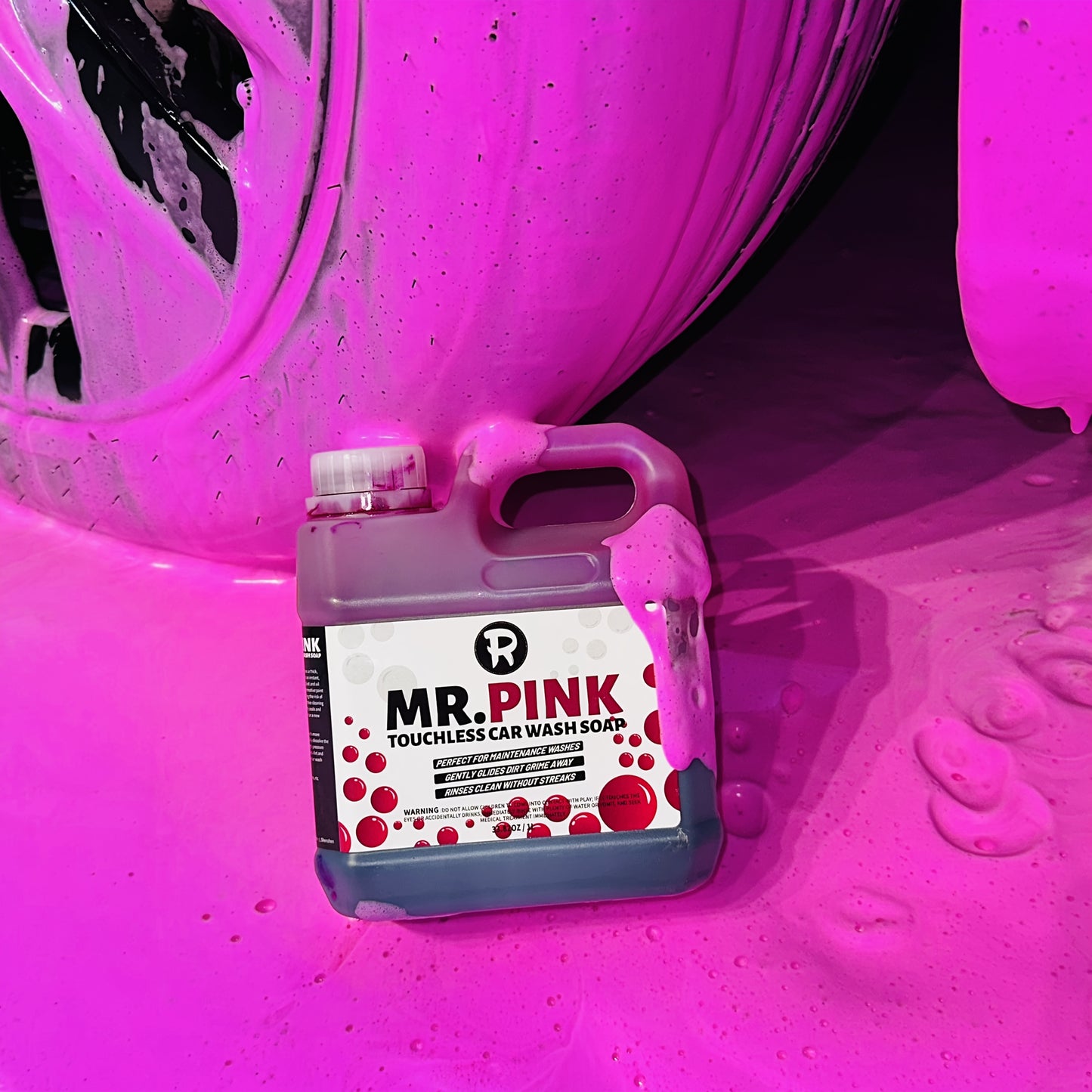 Pink Car Pre Wash Foam Touchless Bug Tar Remover Ph Neutral Snow Foam for Safe DIY Detailing Pre Soak Before Contact Wash Safe for Ceramic Coating (340oz)