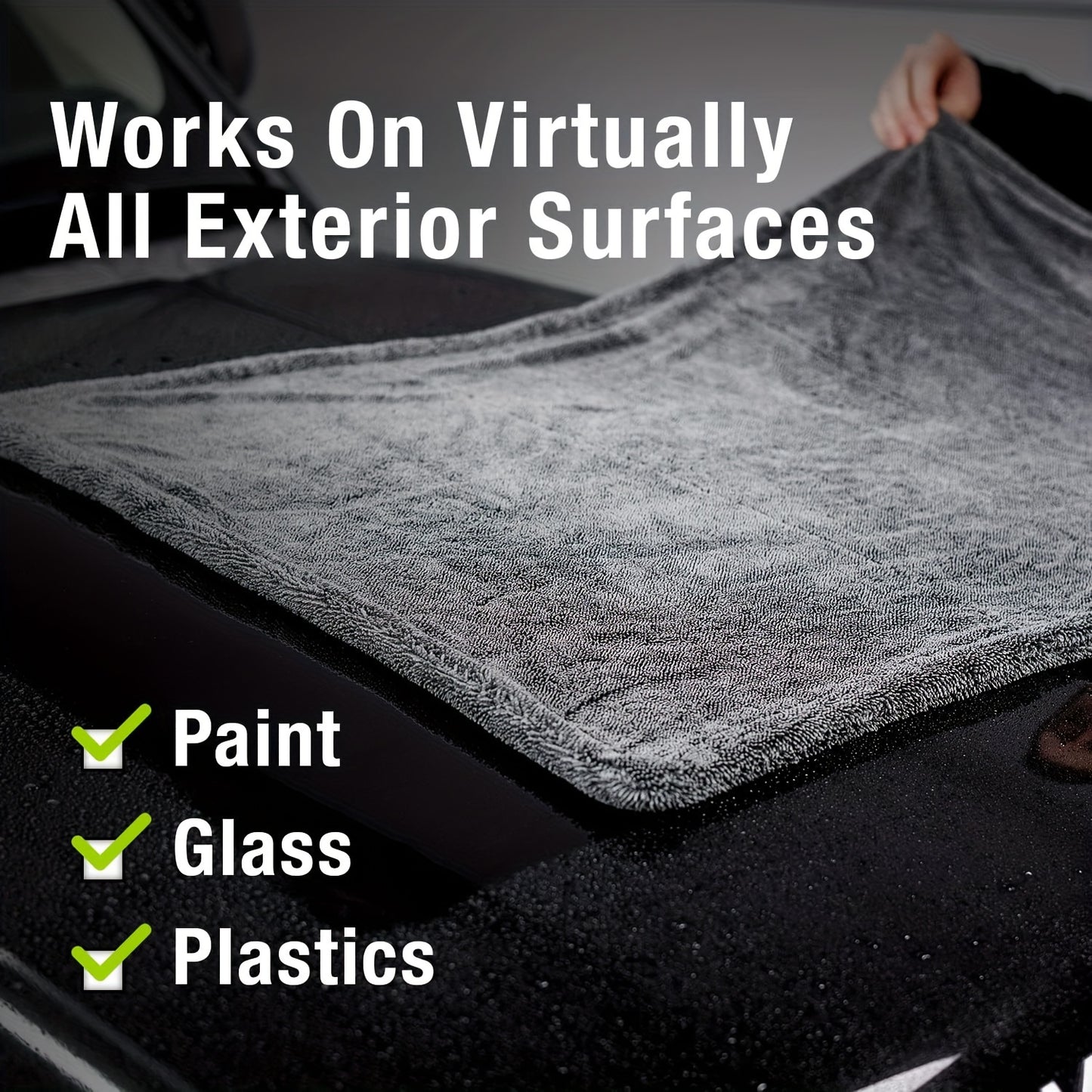 Microfiber Towels for Cars - 1300GSM X Large Size Quick Dry High Absorbent Edgeless Streak Free - Car Drying Towel for Detailing 24x36in