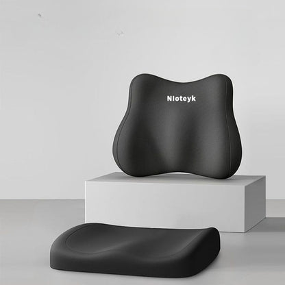 2pcs Memory Seat Lumbar Pad, Sedentary Waist Pad, Rear Cushion, Driver Booster Cushion. for All Models, Office Seats