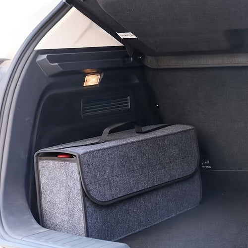 Car Trunk Felt Folding Storage Box, Interior Organizer Bag, Camping Additions Save Space, Scratch Resistant Interior Protection, Suitable for Business And Personal Travel, Durable Structure, Foldable Storage for Home/Car, Essential Items for Travel