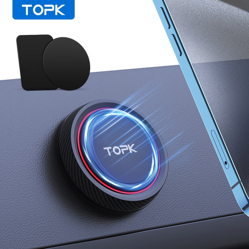 [Magnetic Car Holder] TOPK D45A Magnetic Car Phone Holder Mount, Strong Magnet 360° Enhanced Version with Improved Adhesion Resistant to High and Low Temperatures Magnetic Car Phone Mount Holder Compatible with Samsung iPhone Xiaomi Huawei