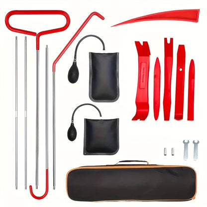17pcs/22pcs Car Tool Kit Car Repair Tool Kit Portable Automotive Tool Set with Carrying Bag for Cars & Trucks, Without Battery