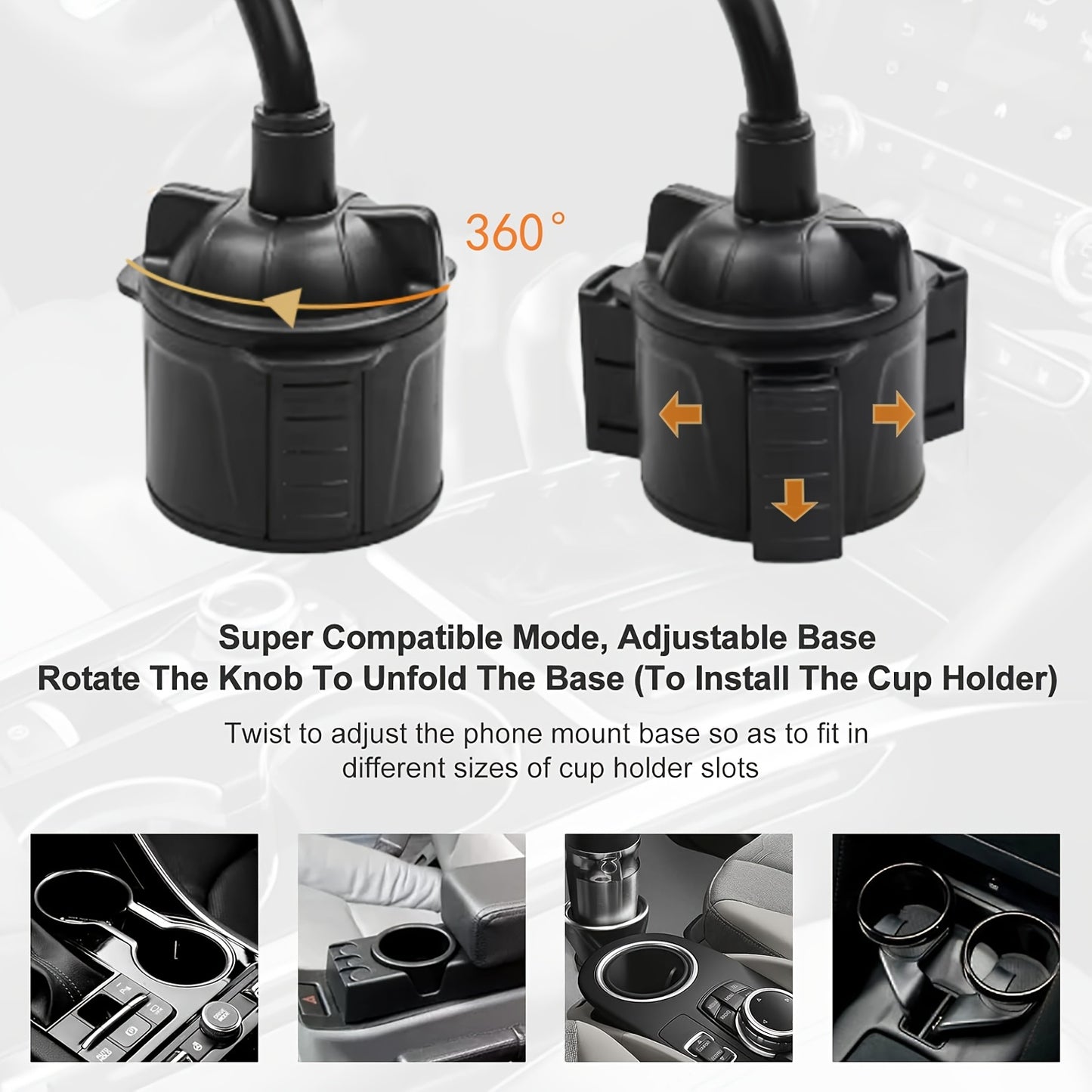 Versatile Car Cup Holder for Smartphones - Compatible with All Sizes - an Ideal Present for Friends And Family for Birthdays, Easter, Presidents Day, And Any Celebration