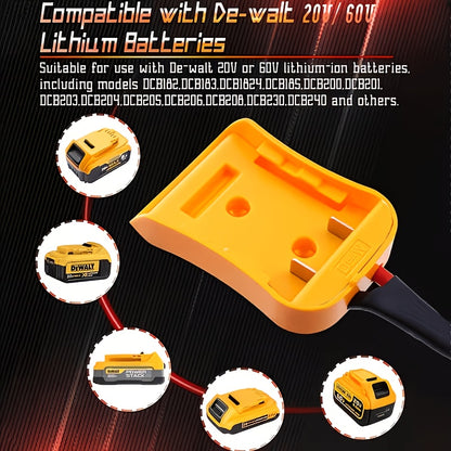 0.98Ft//6.56Ft Car Jump Starter Cable with Adapter, Suitable for Dewalt 18V/20V DCB Battery Starter, Portable Car Battery Pack, ABS Material, Battery Not Included