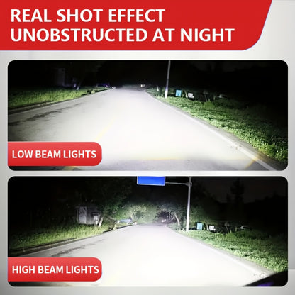 2pcs H4 High And Low Integrated Headlight Bulbs, 60, 000 Lumens 420W 3570 CSP Chip New LED Projection Lens, 6000K White Ultra-bright Light, Suitable for Motor Vehicles, Left-hand Driving, 12-24V, No Battery Required