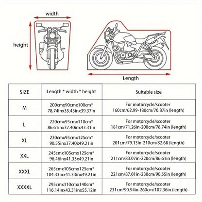 420D Thickened Oxford Cloth Motorcycle Cover - All-Season  Fit, Durable Weatherproof Protection for Motorcycles, Scooters & Small Vehicles, Motorcycle Cover, Vehicle Protection, Sleek Design, Highquality Material125 Sold
