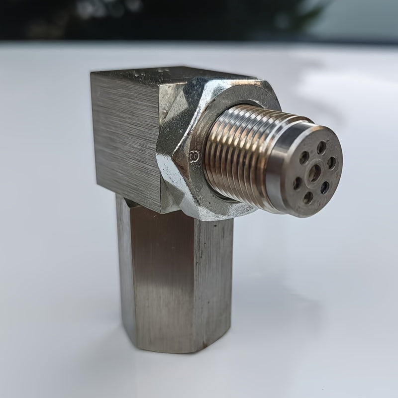 90-Degree Stainless Steel Sleeve Adapter, Universal Three-Way Expansion Connector, Suitable for M18 × 1.5 Oxygen Sensors - Compatible with Closed-Loop Frequency, Offers Catalytic Aging Protection, Durable Repair Tool