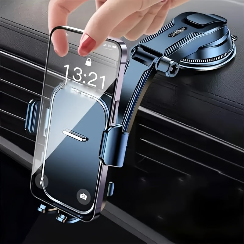 An Upgraded Version of a Chic Model Car Phone Holder That Can Be Adjusted for Both Horizontal And Vertical Positions. This Universal Suction Cup Holder Is Stable for Car Navigation And Fits All Mobile Phones, Making It Perfect for Your Car Dashboard