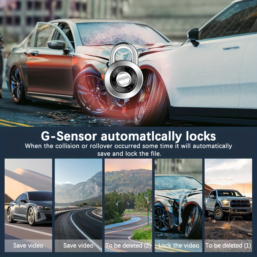 [FOXGOD] 360° Dash Cam for Car | 4 Channel Recording, Night Vision, 3.16" IPS Screen with WiFi, G-Sensor, Parking Mode, Video Capture, Free 32GB Card, The Best Gift to Give to A Friend