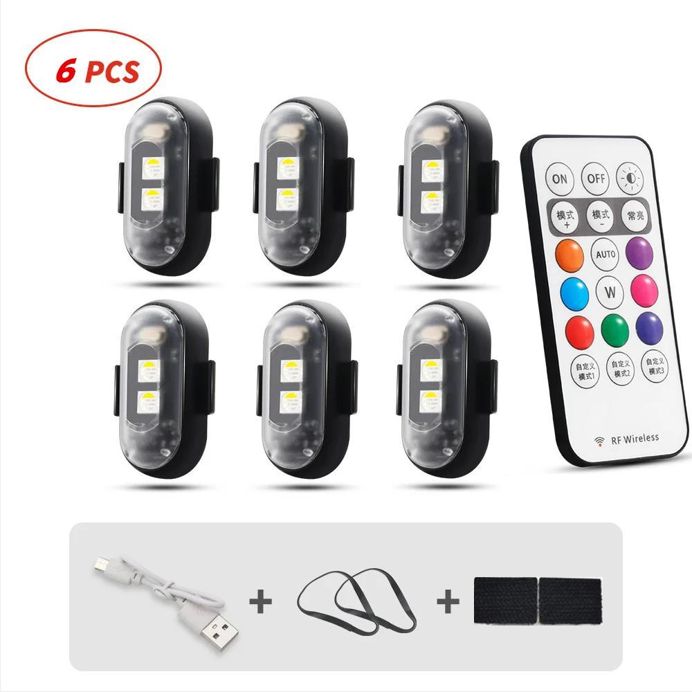 RGB Led Aircraft Strobe lights Motorcycle Lights LED Flash Position Wireless Light Aircraft Airplane Helicopter Warning Lights