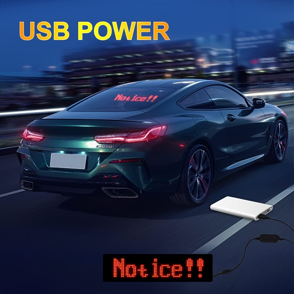 LED Devil Eye Lights For Car, Programmable Led Sign, Flexible LED Matrix Pixel Panel, USB Power Supply, Pre-made DIY Animation And Text Led Car Sign, APP & Remote Control, LED Sign For Car, Halloween, Christmas, New Year, And Birthday Decorations