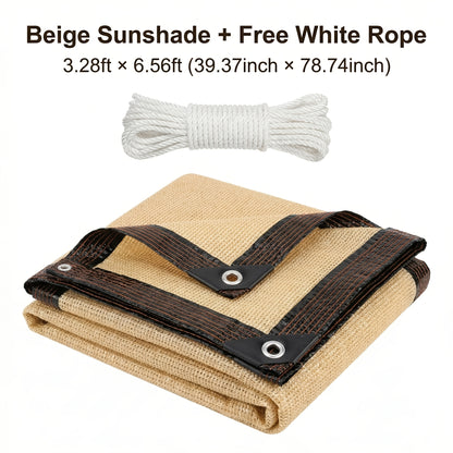 RV Camper Shade Cloth-Breathable Uv-Resistant Sun Shade Tarp, Brass Grommets, Includes Tie-Down Ropes for Versatile Outdoor Use