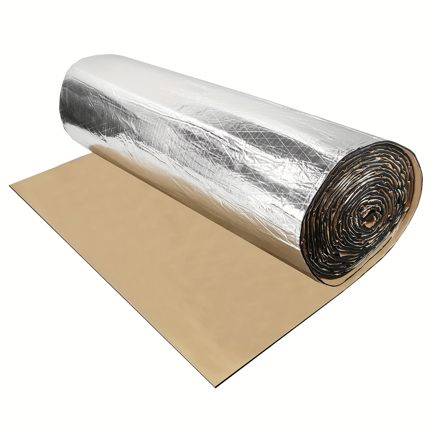 315 "x 16" Automotive Noise Insulation Mat - Automotive Aluminium Heat Insulation And Noise Barrier, 10mm X 800cm X 42cm Thick, Black with Grey Backing, Enhanced Noise And Insulation, Door Sound Insulation