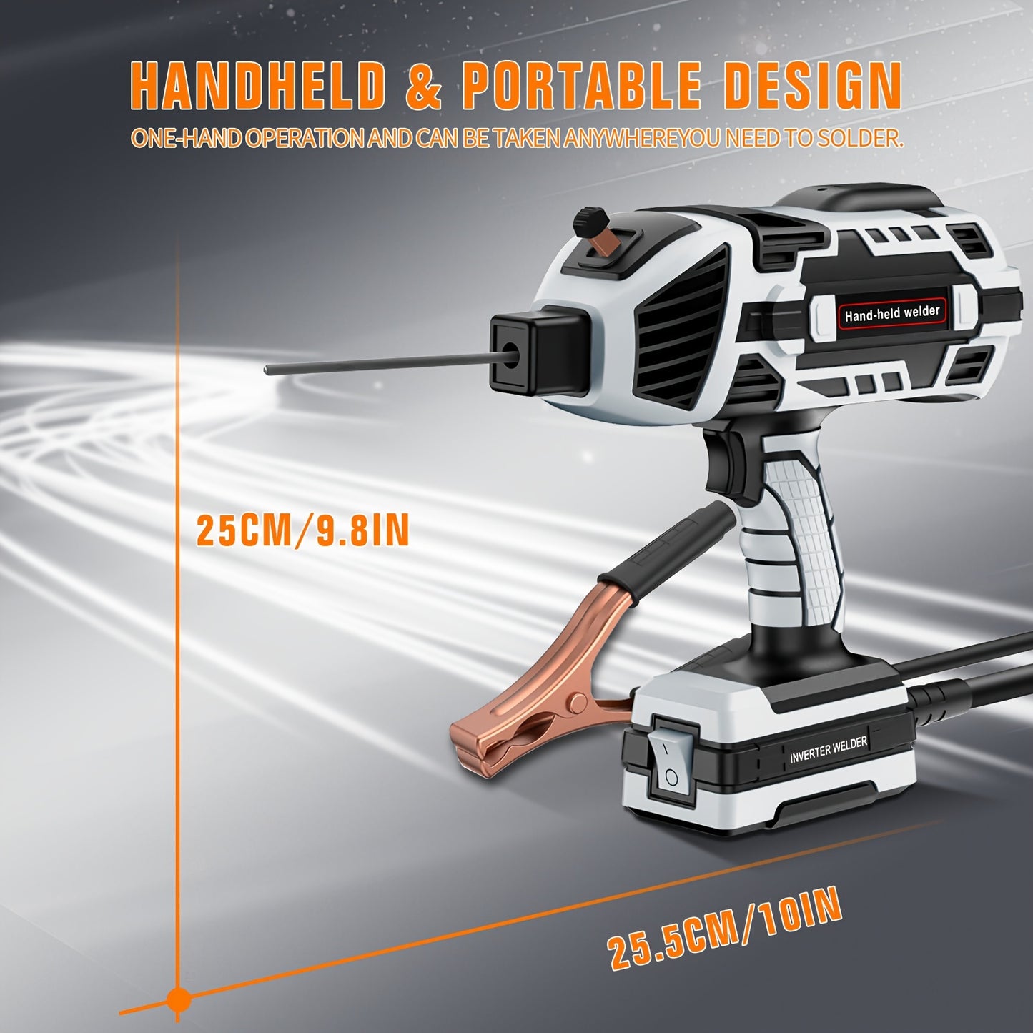 Portable Welder, 110V Handheld Welder with IGBT Inverter, 6-Level Adjustable Current, Portable Arc Welding Torch