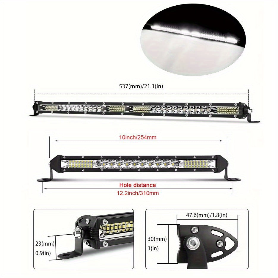 22inch 10inch LED Work Light Bar + 4inch LED Light Bar for Car Truck Offroad 4x4 Jeep SUV UTV ATV Tractor Off Road, No Battery Required