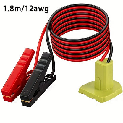 [Portable Battery Booster] Jumper Cables for Starting Car with Adapter Compatible with Ryo-Bi 18V Battery Jump Starter 8AWG 5.9FT Portable Auto Battery Booster Pack for Jump Starting Light Vehicles (Battery Not Included)