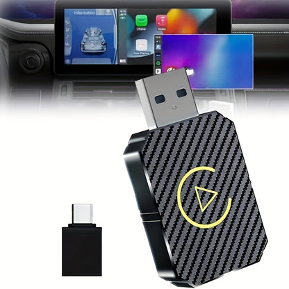 Mini Wireless CarPlay Adapter, Compatible with Apple and Android, Plug and Play, Low Latency for Wired to Wireless CarPlay, Fits Multiple Car Models, 2024 Upgrade, Fast and Stable Connection, No Battery Required, Christmas Gift