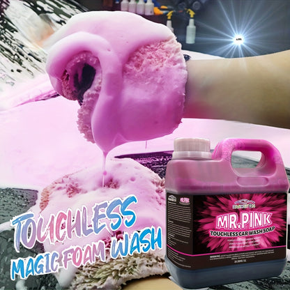 1L/33.82Oz Pink High-Foam Concentrated Car Wash - Effectively Cleans Without Stripping, Removes Contaminants, Softens And Breaks Down Dirt, Suitable for Cars, Trucks, Suvs, Motorcycles, And Rvs, Concentrated Formula for Best Results