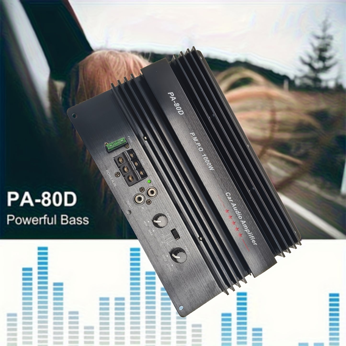 High Power 12V 1000W Car Audio Amplifier Board Powerful Subwoofer Bass Amplifier High Power 1000W Car Subwoofer Amplifier - RMS 600W, Supports 8Inch, 10Inch, 12Inch Speakers, Ultra Low Distortion(0.01%), 12V High Performance Audio Board