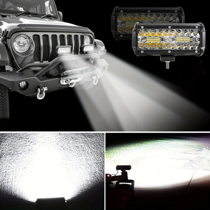 FLYANT 2pcs 7 Inch Led Light Bar, Off Road Light 240W 24000lm, Led Pod Light, Compatible Pickup Truck Trailer ATV UTV, Without Battery