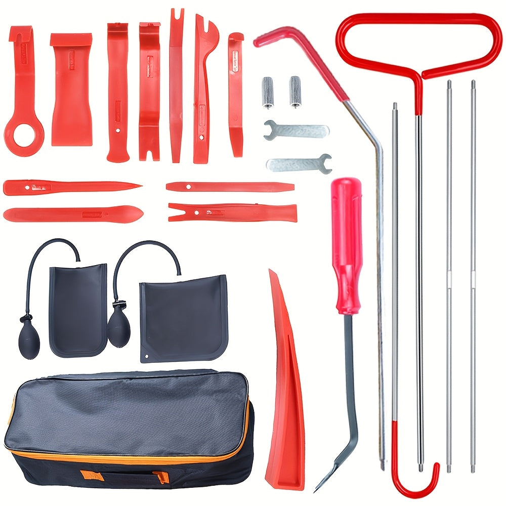 BESPER Car Door Tool Kit Inflatable Air Pump Auto Window Door Open Fixing Gripper Tools Long Reach Kits with Carrying Bag