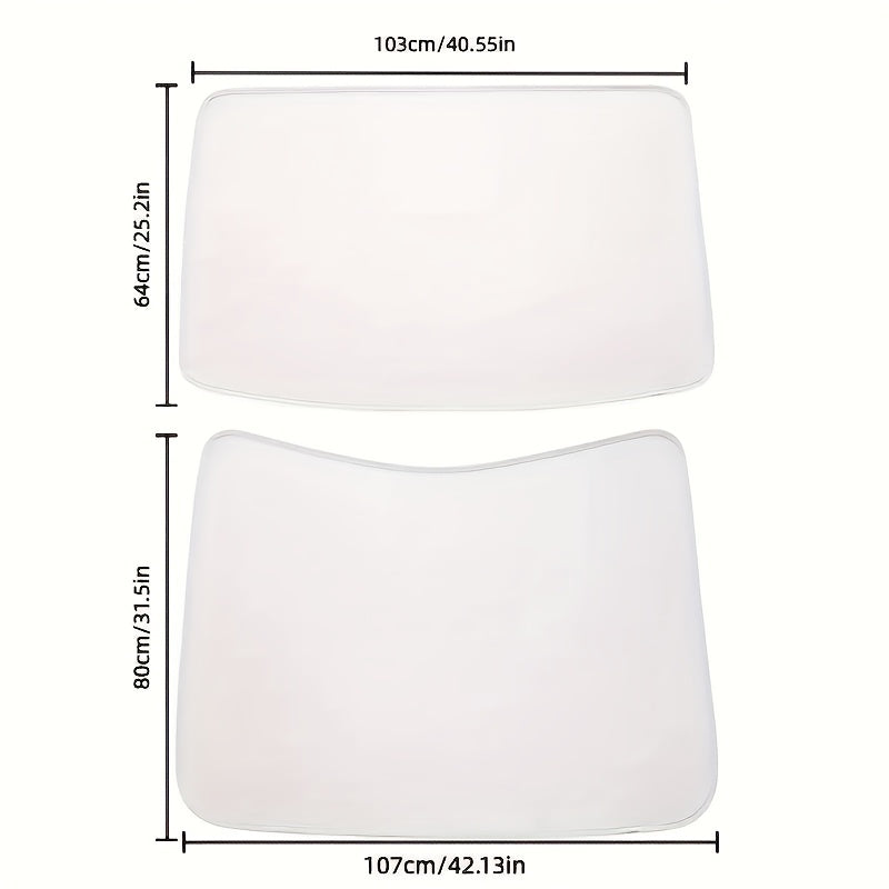 for The for TESLA Model 3 from 2017 to 2023, a Folding Sunshade with Thermal Insulation Is Available, Paired with a Set of Two Ice Crystal Sun Visors in Gray And Black, a Great Value Purchase