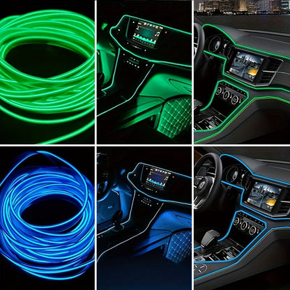 118-Inch Car Interior Neon Lights (Center Console And Dashboard) with Armrest Storage Box, APP Application Control RGB LED Light Strip Suitable for Car Decorative Lighting Additions, Without Battery