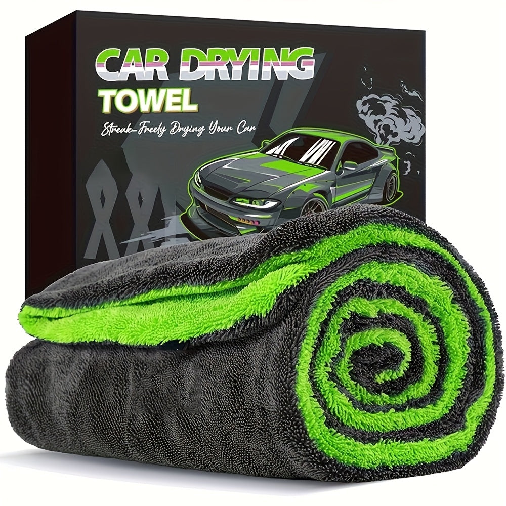 High Absorbency - Dual-Sided Microfiber Car Drying Towel | 1400GSM Size 15.75"x23.62" - Twisting Yarn Technology, Scratch-Free, Machine Washable for Car Cleaning & Dryer, Car Washing Equipment Accessories, Microfiber Towel