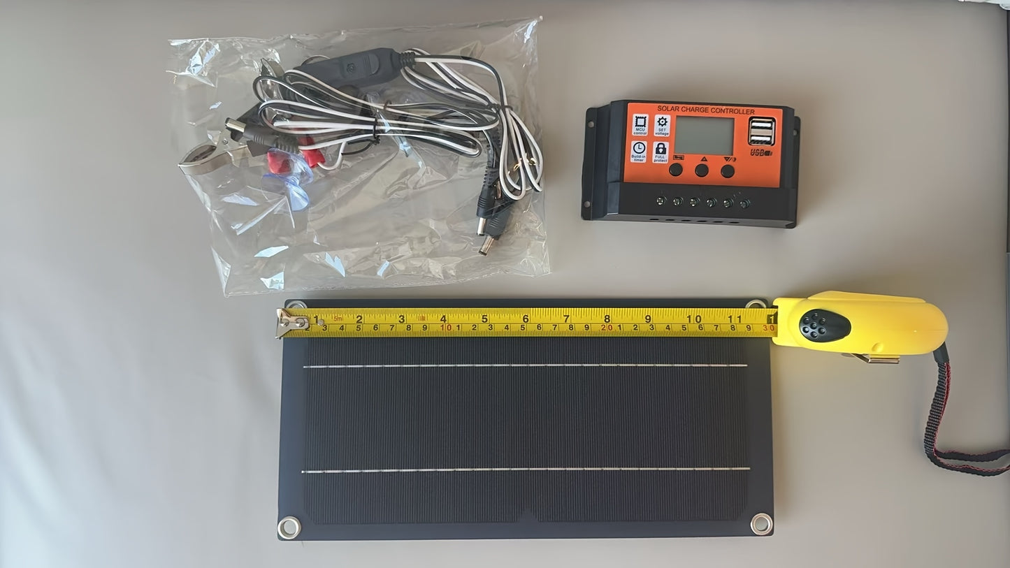 2026 New 18V Portable Solar Charging Kit with 100A Smart Controller for Camping RV Travel Fishing Caravan Off-Grid Outdoor Power Holiday, Without Battery