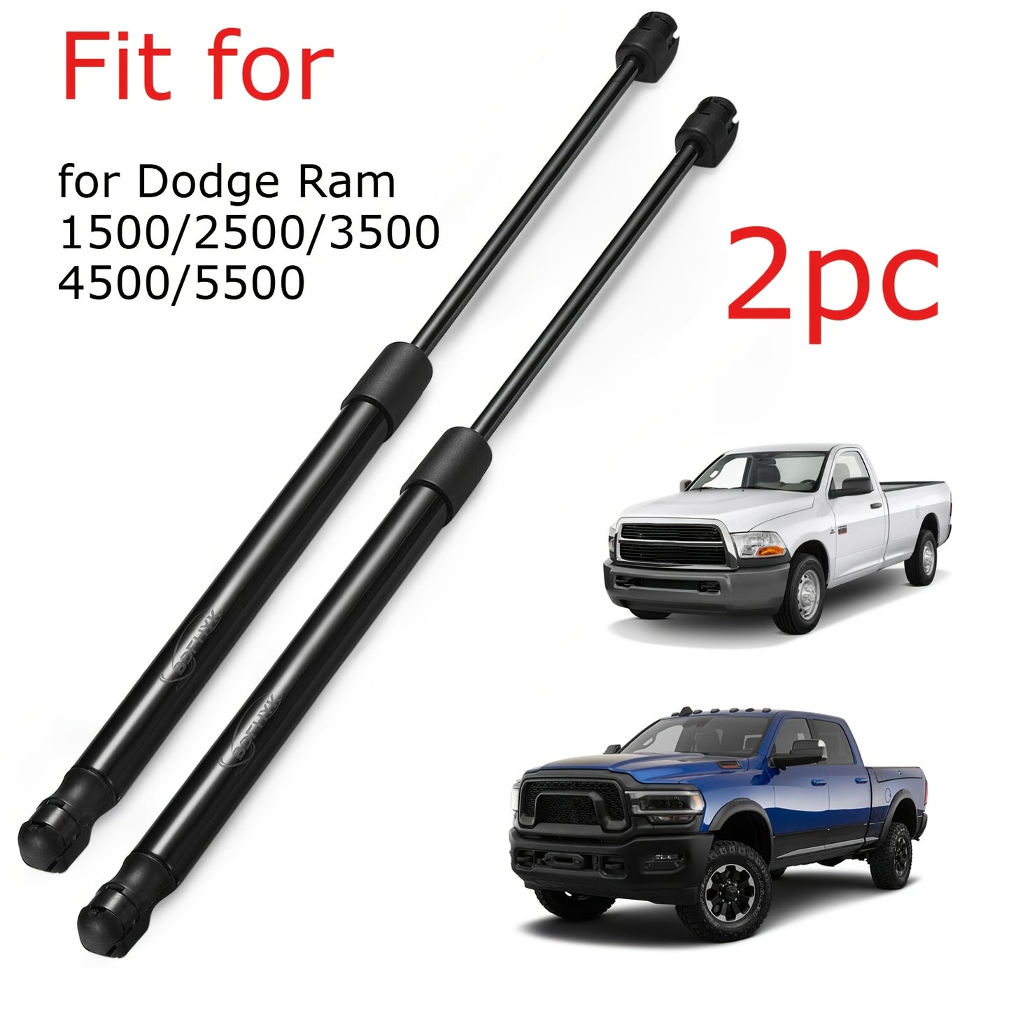OE 2-Pack for Dodge for RAM 1500 2500 3500 2002-2010 for Hood Lift Supports Shocks Struts