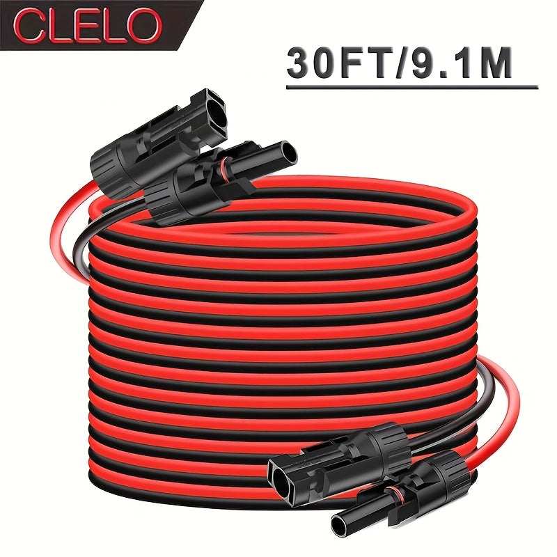 RV Extension Cable 14AWG MC4 Extension Cable with Female And Male Connector Wiring Wire Adapter for Car RV Adaptor Kit Tool 30FT/ 40FT