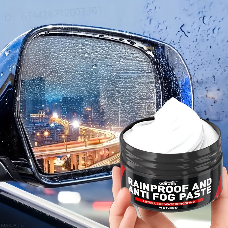 JOKJOK Waterproof Non-Wetting Car Glass Coating Wax - And -Fog And Rearview Mirror Polish, Fit for All Vehicles, Long-Lasting Rain Repellent Sprayable Paste (Before/After Protection) - Easy Application Kit