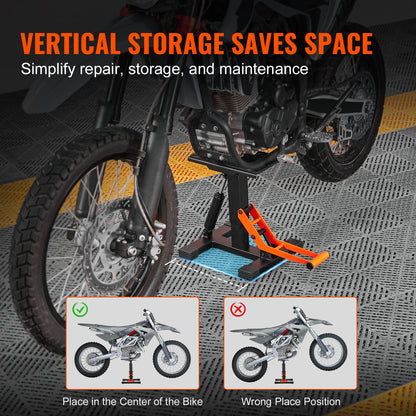 Happybuy Hydraulic Motorcycle Stand, 440Lbs Load Capacity, Adjustable Height Lifting Table for Repair And Maintenance, Ideal for Dirt Bike And Pit Bike Additions