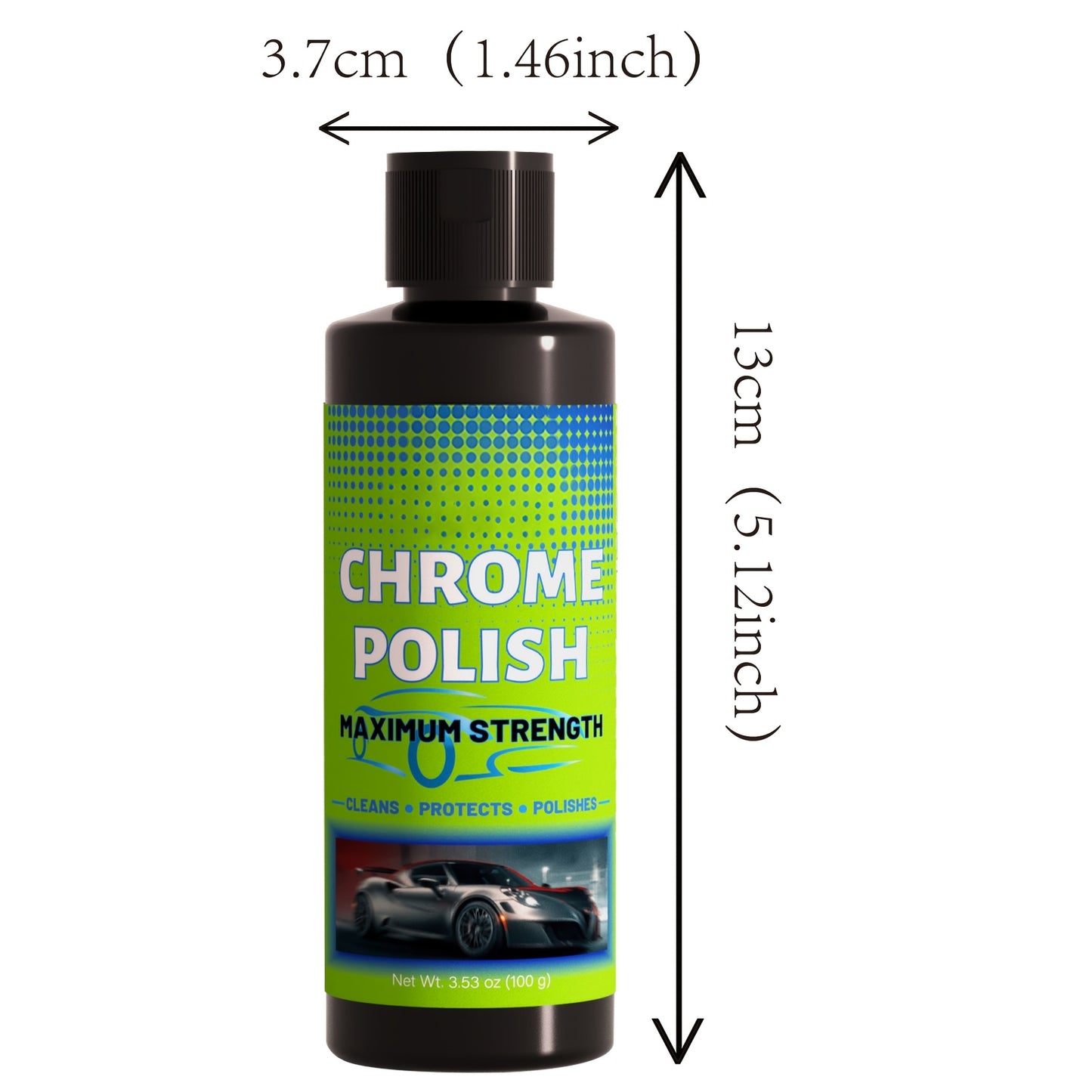 Chrome Polish And Protector That Enhances And Safeguards Chrome And Aluminum Surfaces Against Rust And Stains - Suitable for Vehicles Like Cars, Motorcycles, And Trucks - Provides a Durable Glossy End, Surface Protection, Rust Removal