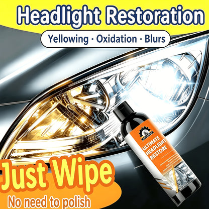 Automotive Headlight Repair Kit - Quick Refurbishment Solution, No Polishing Required, Instantly Clear Cloudy Lenses, Enhances Visibility & Brightness, Easy-to-Use Restoration and Care Kit for Car Headlight Maintenance, Headlight Cleaner