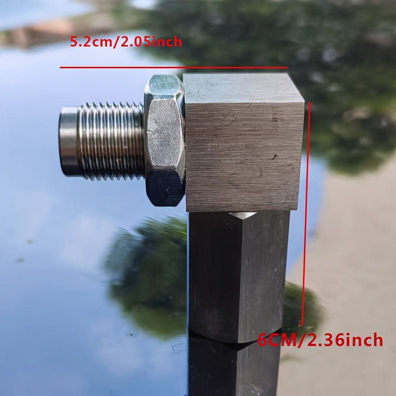 90-Degree Stainless Steel Sleeve Adapter, Universal Three-Way Expansion Connector, Suitable for M18 × 1.5 Oxygen Sensors - Compatible with Closed-Loop Frequency, Offers Catalytic Aging Protection, Durable Repair Tool