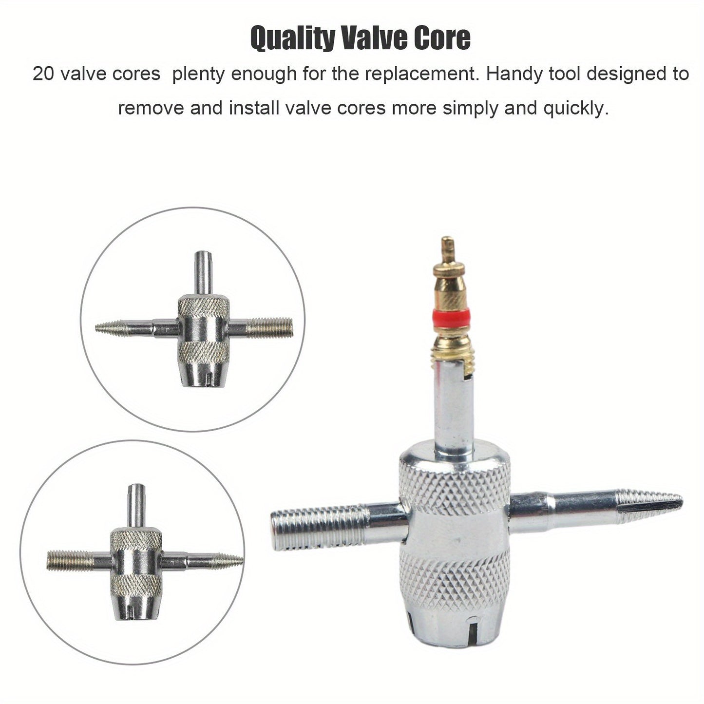 54pcs Tire Valve Stem Removal Tool Kit, Valve Stem Puller Installer Tool, Tire Valve Core Remover Installer Tool, Tire Repair Tool