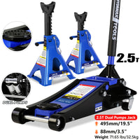 BLUE 2.5 Ton Heavy Duty+Stands