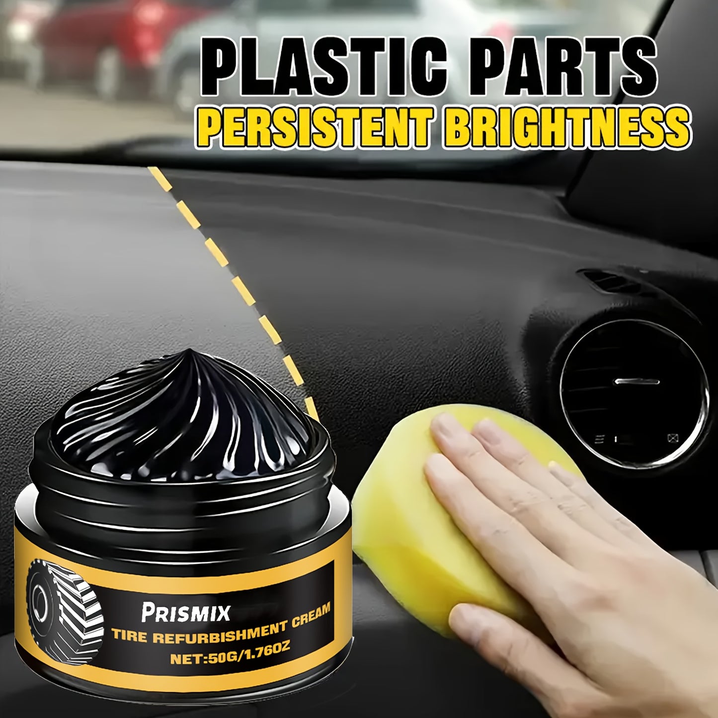 2pcs Car Black Interior Tire Polishing And Retreading Paste Tire Cleaning Rust Removal Polishing Shine Enhancement Anti-Fouling Wheel Retreading Paste - Lasting Shine, Noticeable Effect, Beeswax Ingredients, No Professional Tools Needed