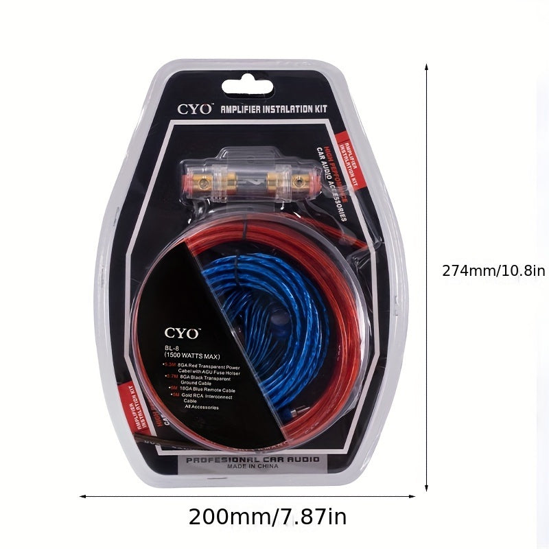 Car 10GA Subwoofer Sleeve Wire, Car Power Amplifier Sleeve Wire Wiring, High-performance Copper Material, Durable RCA Audio And Power Wiring, Thick Core Wire, Suitable for Car Audio And Video Installation, Compatible with Room Electrical Hardwiring.