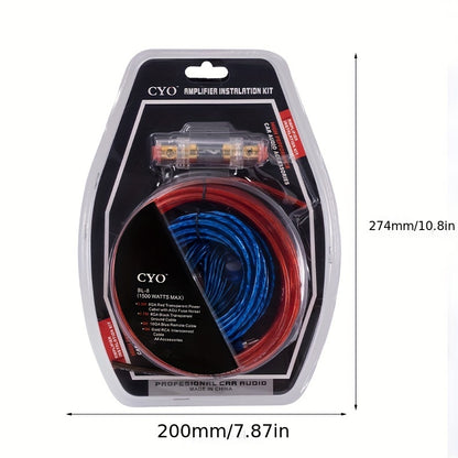 Car 10GA Subwoofer Sleeve Wire, Car Power Amplifier Sleeve Wire Wiring, High-performance Copper Material, Durable RCA Audio And Power Wiring, Thick Core Wire, Suitable for Car Audio And Video Installation, Compatible with Room Electrical Hardwiring.