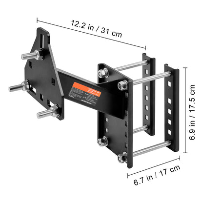 VEVOR Spare Tire Carrier, Trailer Spare Tire Mount, 160 lbs Capacity, Utility Trailer Accessories Fits Most 4 & 5 & 6 & 8 Lugs Wheels on 4", 4.25", 4.5", 4.75", 5", 5.5", 6", 6.5" Bolt Patterns