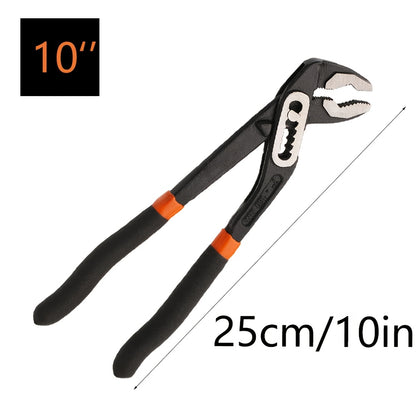 [Christmas Gifts] 3/1pc Adjustable Pliers With Roll-Up Pouch,Quick-Adjust Pump Pliers Set, Chrome Vanadium Steel, Includes 7-Inch,10-Inch, And 12-Inch, Black,Christmas Gifts